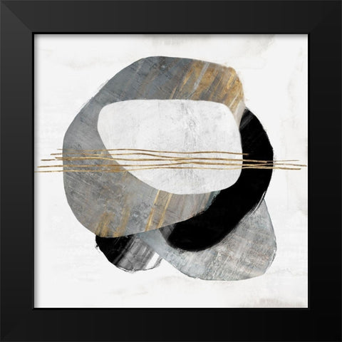 Through Dimensions II Black Modern Wood Framed Art Print by PI Studio