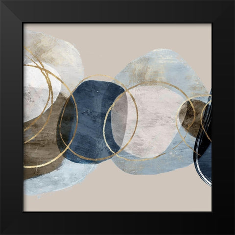 Conglomerate II Black Modern Wood Framed Art Print by PI Studio