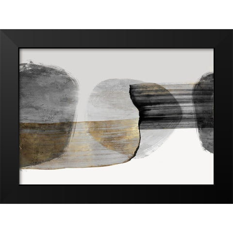 Anchored Motion II Black Modern Wood Framed Art Print by PI Studio