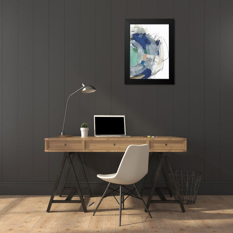 Deluge I Black Modern Wood Framed Art Print by PI Studio