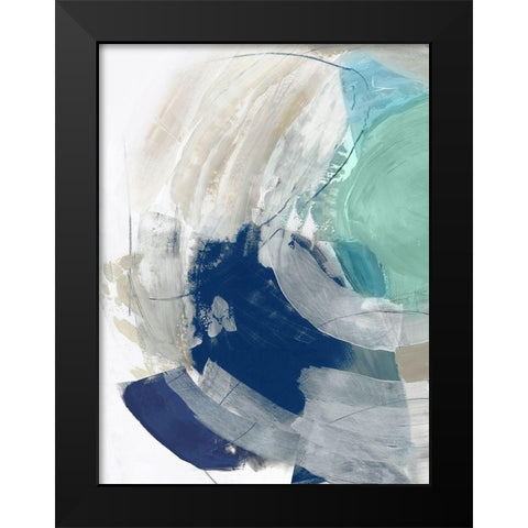 Deluge II Black Modern Wood Framed Art Print by PI Studio