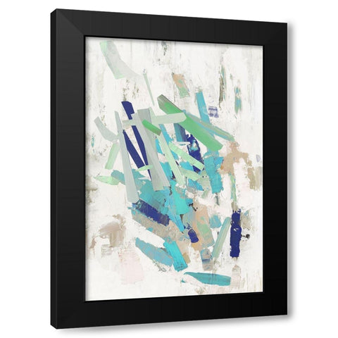 Oppotunity Lines Black Modern Wood Framed Art Print with Double Matting by PI Studio