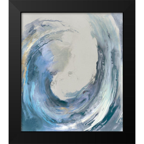 Water Collar Black Modern Wood Framed Art Print by PI Studio