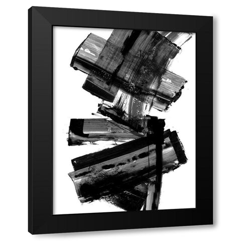 Meditative Dimension I Black Modern Wood Framed Art Print with Double Matting by PI Studio