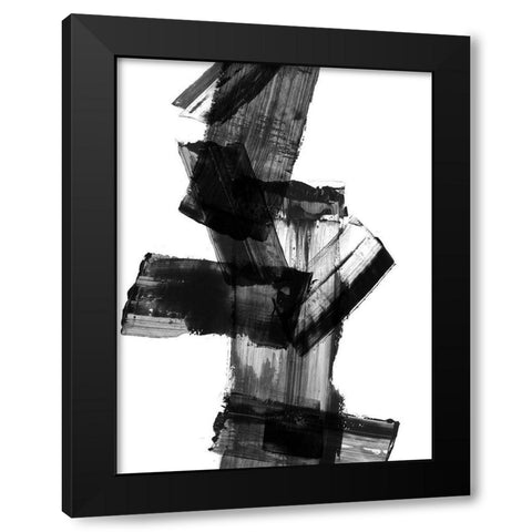 Meditative Dimension II Black Modern Wood Framed Art Print with Double Matting by PI Studio