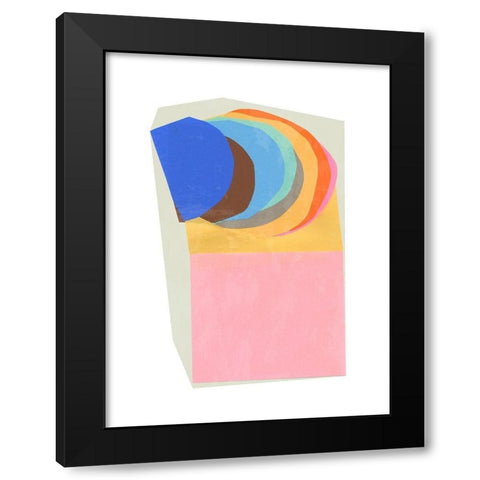 Sliced Black Modern Wood Framed Art Print with Double Matting by PI Studio