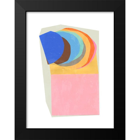 Sliced Black Modern Wood Framed Art Print by PI Studio