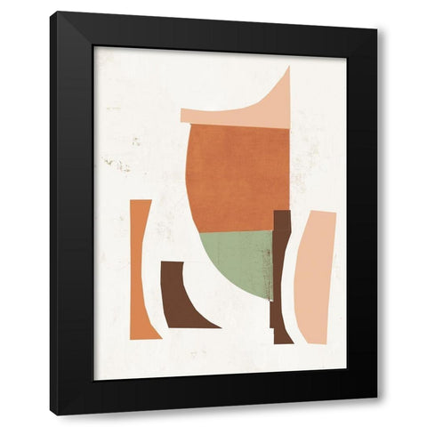 Symmetry Black Modern Wood Framed Art Print with Double Matting by PI Studio