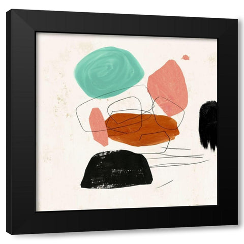 Harmonious I  Black Modern Wood Framed Art Print by PI Studio