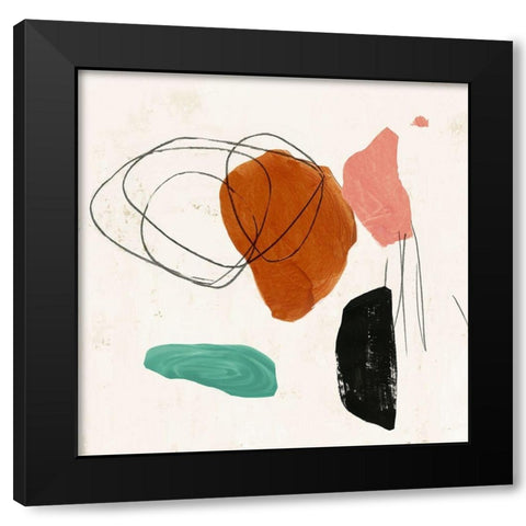 Harmonious II   Black Modern Wood Framed Art Print with Double Matting by PI Studio