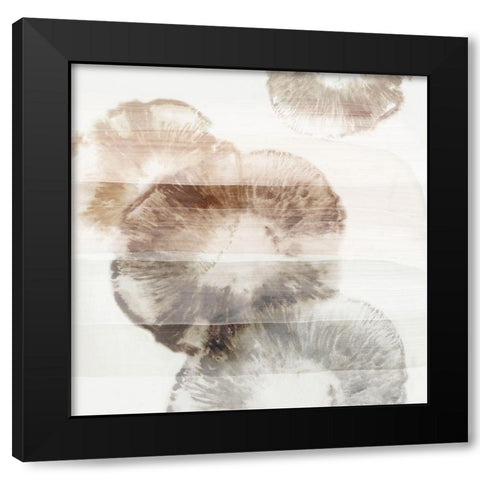 Blue Iris I Neutral Version  Black Modern Wood Framed Art Print with Double Matting by PI Studio