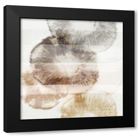 Blue Iris II Neutral Version  Black Modern Wood Framed Art Print with Double Matting by PI Studio