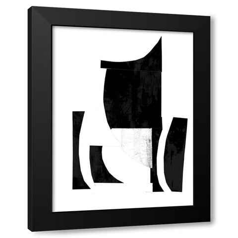 Slashed I  Black Modern Wood Framed Art Print by PI Studio