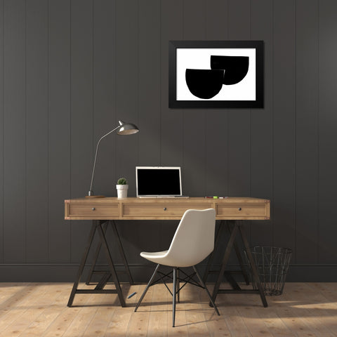 Adjusting Black Modern Wood Framed Art Print by PI Studio