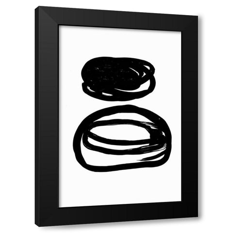 Potato Swirls  Black Modern Wood Framed Art Print with Double Matting by PI Studio