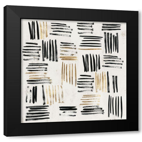Glided  Stance  Black Modern Wood Framed Art Print with Double Matting by PI Studio