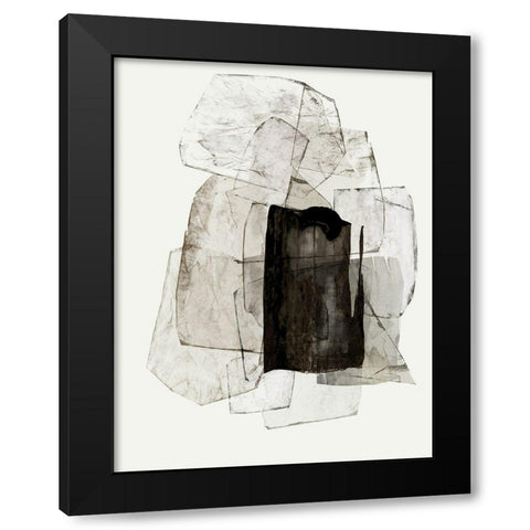 Blotting Ink II Â  Black Modern Wood Framed Art Print with Double Matting by PI Studio
