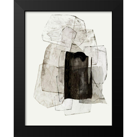 Blotting Ink II Â  Black Modern Wood Framed Art Print by PI Studio
