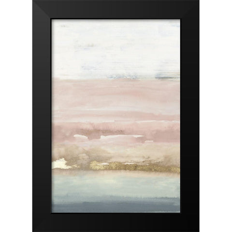 Cotton Candy Horizion Black Modern Wood Framed Art Print by PI Studio