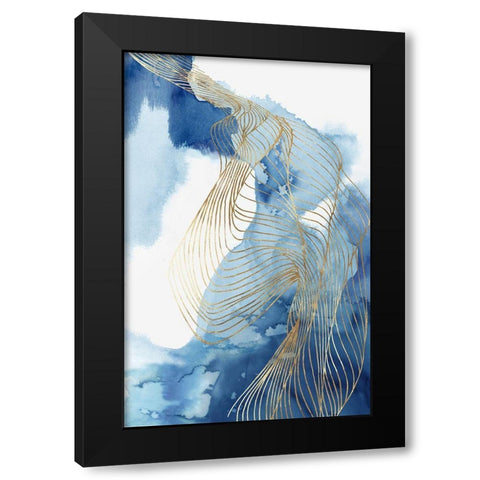 Celestial Blue II   Black Modern Wood Framed Art Print with Double Matting by PI Studio