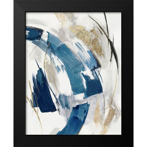 Indigo Crescent II Â  Black Modern Wood Framed Art Print by PI Studio