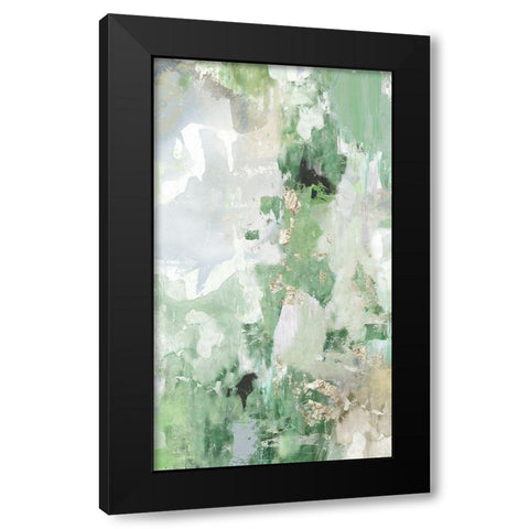 Jadeite  Black Modern Wood Framed Art Print with Double Matting by PI Studio