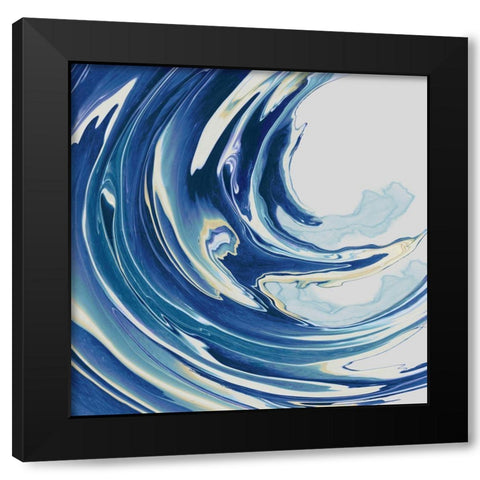 Modern Wave  Black Modern Wood Framed Art Print by PI Studio