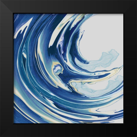 Modern Wave  Black Modern Wood Framed Art Print by PI Studio