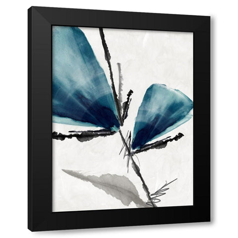 Light as Feather II Black Modern Wood Framed Art Print with Double Matting by PI Studio