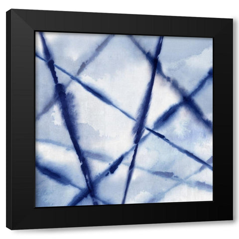 Indigo Net I Black Modern Wood Framed Art Print by PI Studio