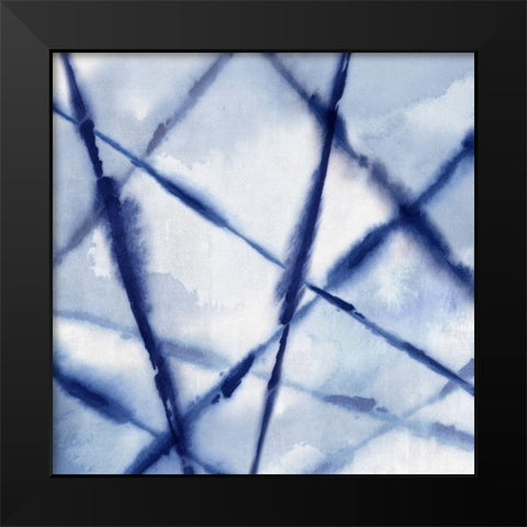 Indigo Net I Black Modern Wood Framed Art Print by PI Studio