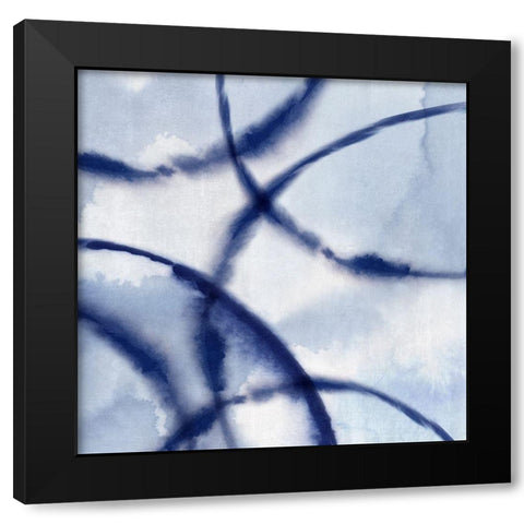 Indigo Net III Black Modern Wood Framed Art Print by PI Studio