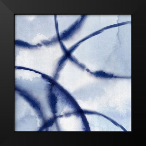 Indigo Net III Black Modern Wood Framed Art Print by PI Studio