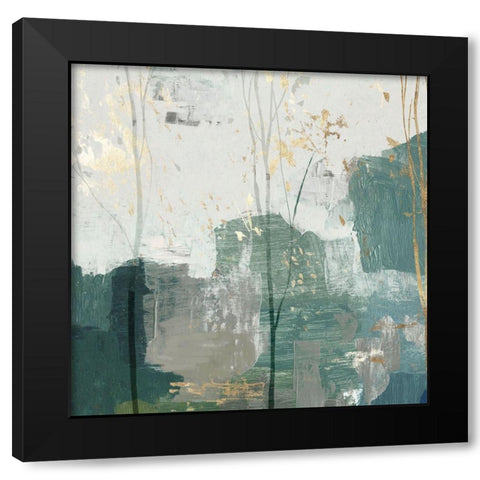 Abstract Wood Black Modern Wood Framed Art Print by PI Studio