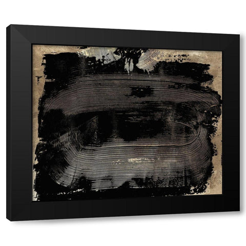 Spheroid  Black Modern Wood Framed Art Print with Double Matting by PI Studio