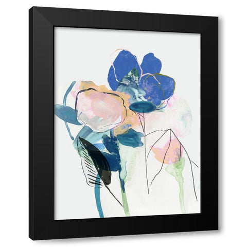 Fresh Flowers  Black Modern Wood Framed Art Print with Double Matting by PI Studio