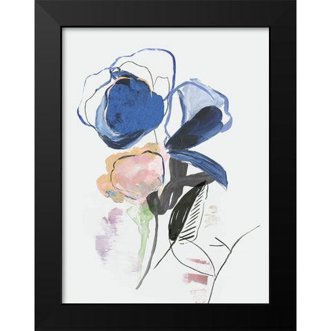 Spring Fresh Black Modern Wood Framed Art Print by PI Studio