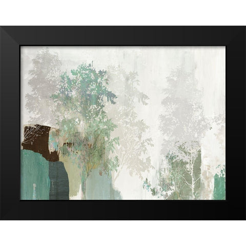 Daydream Teal I Black Modern Wood Framed Art Print by PI Studio