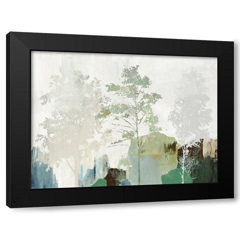 Daydream Teal II Black Modern Wood Framed Art Print by PI Studio