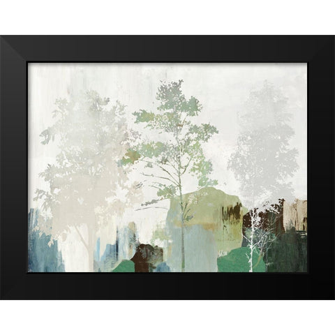 Daydream Teal II Black Modern Wood Framed Art Print by PI Studio