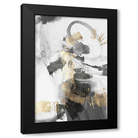 Golden FieldÂ  Black Modern Wood Framed Art Print with Double Matting by PI Studio