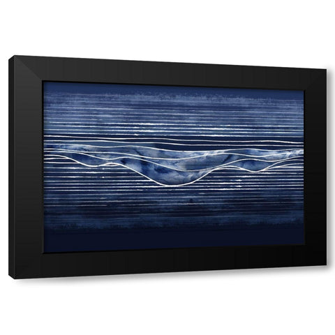 Beyond the Blue Hills Black Modern Wood Framed Art Print by PI Studio