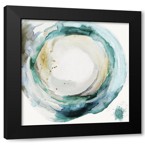 Waters Rings  Black Modern Wood Framed Art Print with Double Matting by PI Studio