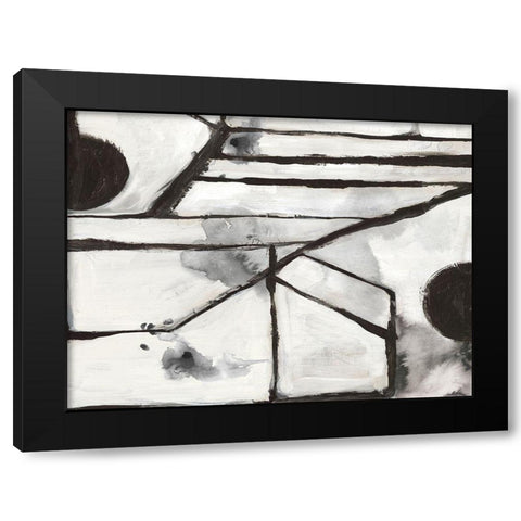 Ancient Pathways I Black Modern Wood Framed Art Print with Double Matting by PI Studio