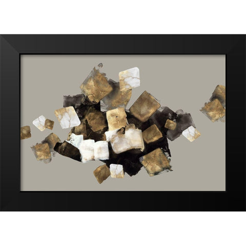 Marigolds Touch  Black Modern Wood Framed Art Print by PI Studio