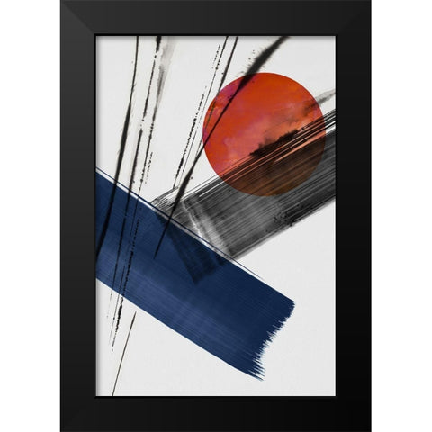 Red Sun Over Paradise II Black Modern Wood Framed Art Print by PI Studio