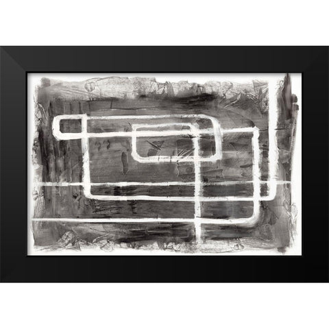 Couplet II Black Modern Wood Framed Art Print by PI Studio