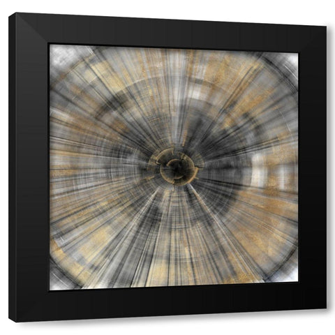 Golden Rays  Black Modern Wood Framed Art Print with Double Matting by PI Studio