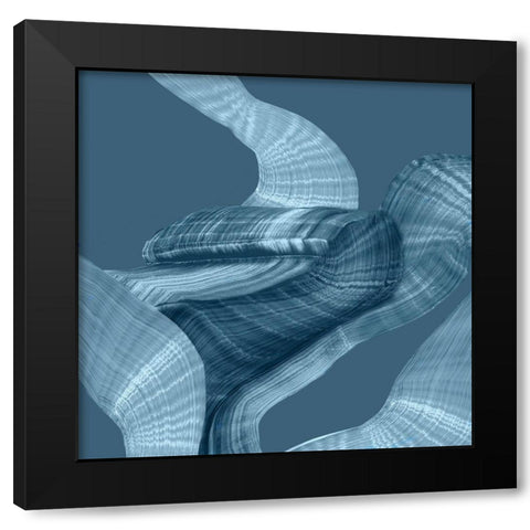 Unfolded Secret I Black Modern Wood Framed Art Print with Double Matting by PI Studio