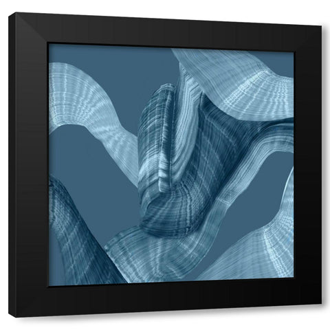 Unfolded Secret II Black Modern Wood Framed Art Print with Double Matting by PI Studio